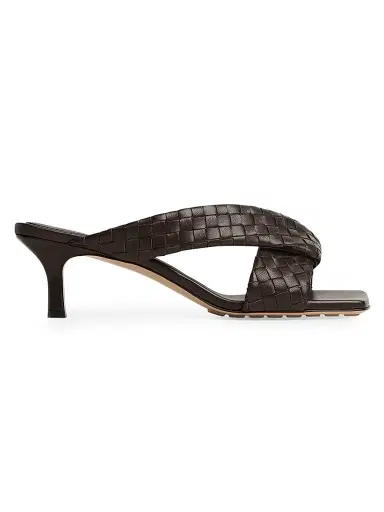 Bottega Veneta Women's Riva 50MM Leather Kitten-Heel Sandals - Fondant | Thumbnail 1 Bottega Veneta Women's Riva 50MM Leather Kitten-Heel Sandals - Fondant | Thumbnail 1