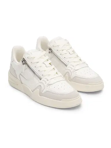 Giuseppe Zanotti Men's GZ Ghost Embossed-Leather Low-Top Sneakers - Bianco | Thumbnail 2