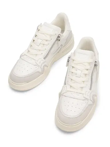 Giuseppe Zanotti Men's GZ Ghost Embossed-Leather Low-Top Sneakers - Bianco | Thumbnail 4
