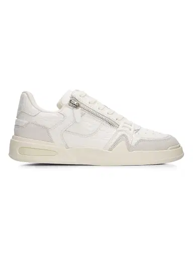 Giuseppe Zanotti Men's GZ Ghost Embossed-Leather Low-Top Sneakers - Bianco | Thumbnail 1