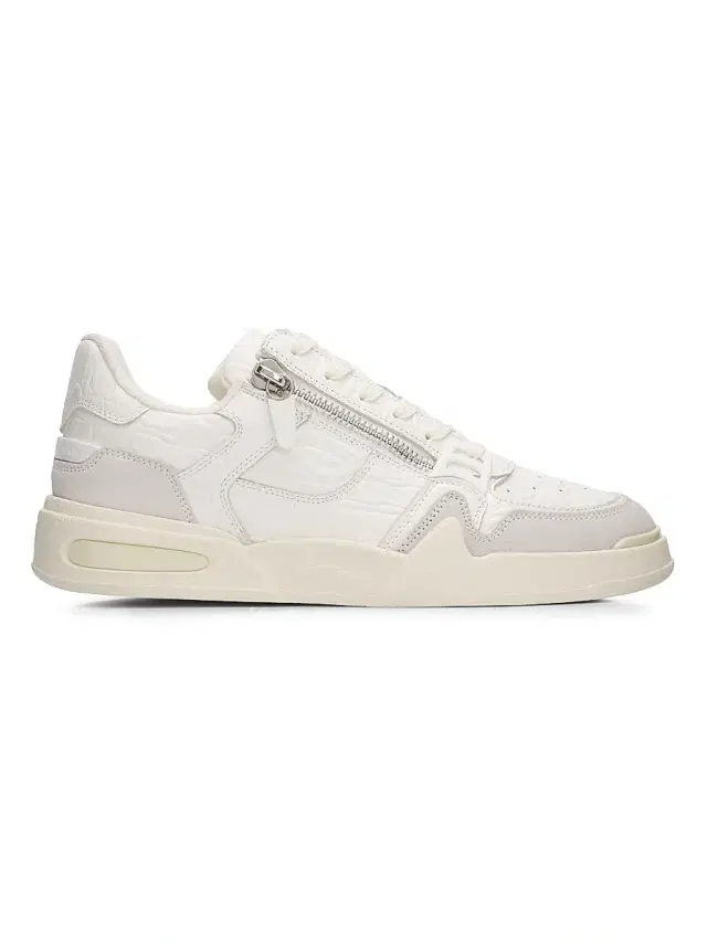 Men's GZ Ghost Embossed-Leather Low-Top Sneakers - Bianco