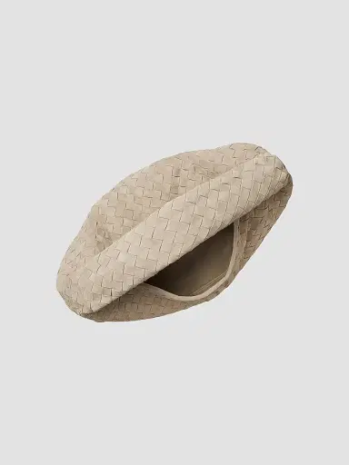 Bottega Veneta Women's Large Hop Intrecciato Suede Hobo Bag | Thumbnail 3 Bottega Veneta Women's Large Hop Intrecciato Suede Hobo Bag | Thumbnail 3
