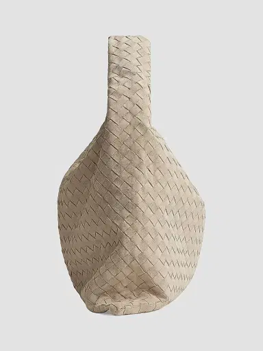 Bottega Veneta Women's Large Hop Intrecciato Suede Hobo Bag | Thumbnail 4 Bottega Veneta Women's Large Hop Intrecciato Suede Hobo Bag | Thumbnail 4