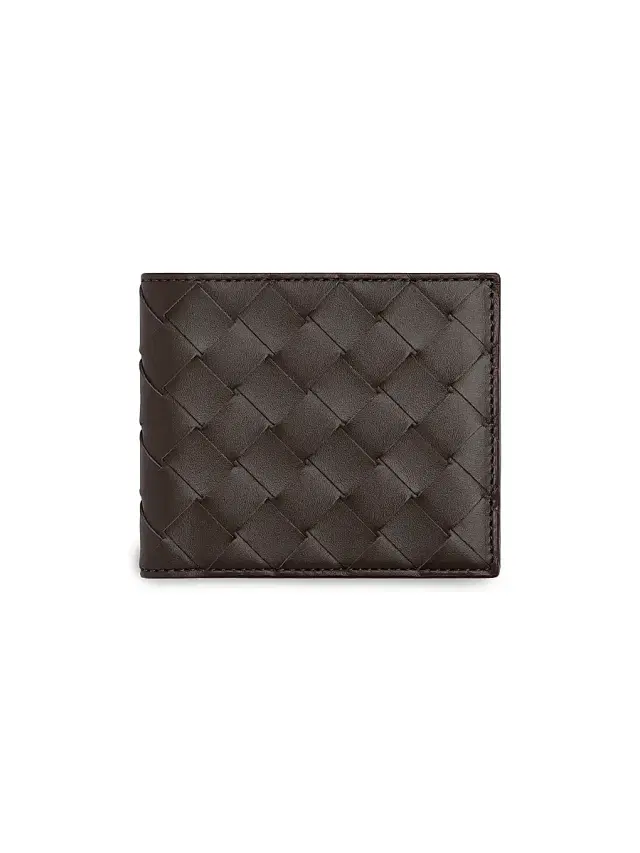 Bottega Veneta Men's Intrecciato Leather Bifold Wallet - Fondant Silver