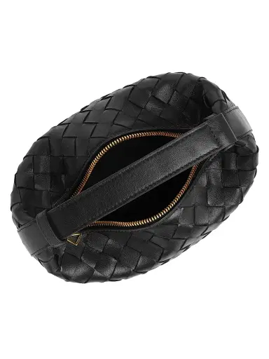 Bottega Veneta Women's Mini Wallace Leather Top-Handle Bag - Black | Thumbnail 5