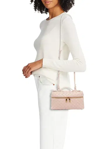 Bottega Veneta Women's Bang Bang Intrecciato Leather Crossbody Vanity Case Bag | Thumbnail 2 Bottega Veneta Women's Bang Bang Intrecciato Leather Crossbody Vanity Case Bag | Thumbnail 2