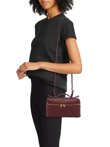 Bottega Veneta Women's Bang Bang Intrecciato Leather Crossbody Vanity Case Bag - Barolo | Thumbnail 2