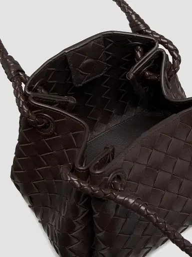 Bottega Veneta Women's Parachute Small Intrecciato Leather Shoulder Bag - Fondant | Thumbnail 5 Bottega Veneta Women's Parachute Small Intrecciato Leather Shoulder Bag - Fondant | Thumbnail 5