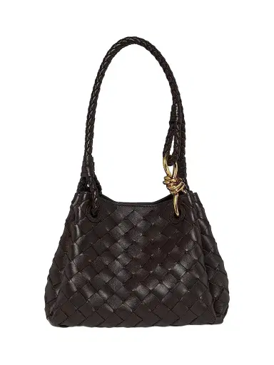 Bottega Veneta Women's Parachute Small Intrecciato Leather Shoulder Bag - Fondant | Thumbnail 1 Bottega Veneta Women's Parachute Small Intrecciato Leather Shoulder Bag - Fondant | Thumbnail 1