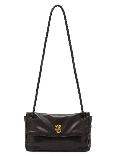 Bottega Veneta Women's Soft Lock Leather Shoulder Bag - Fondant Brass | Thumbnail 8 Bottega Veneta Women's Soft Lock Leather Shoulder Bag - Fondant Brass | Thumbnail 8