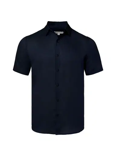 Onia Men's Jack Air Linen Short-Sleeve Shirt - Deep Navy - Size XXL | Thumbnail 1 Onia Men's Jack Air Linen Short-Sleeve Shirt - Deep Navy - Size XXL | Thumbnail 1