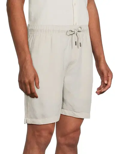 Onia Men's Linen-Blend Drawstring Shorts - Stone | Thumbnail 4