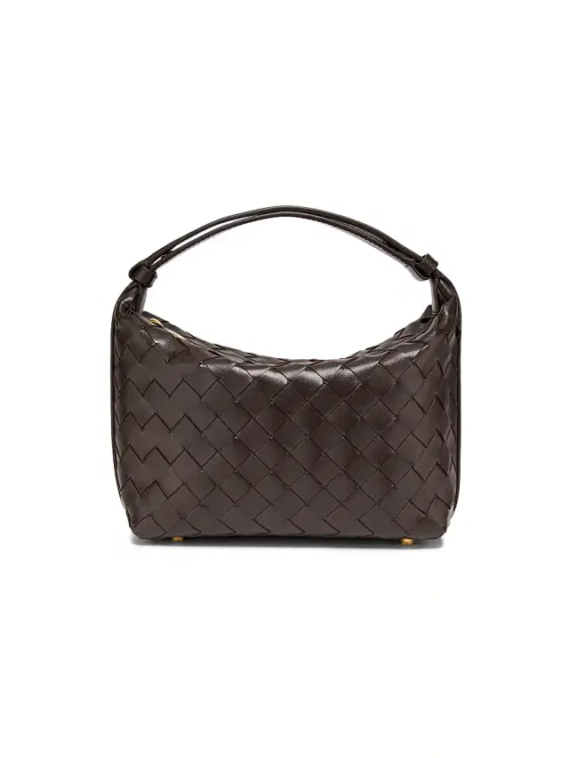 Bottega Veneta Women's Mini Wallace Leather Top-Handle Bag - Fondant Gold
