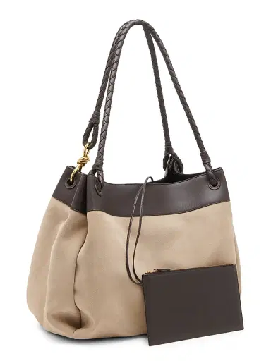 Bottega Veneta Women's Maxi Parachute Leather & Suede Tote Bag | Thumbnail 4 Bottega Veneta Women's Maxi Parachute Leather & Suede Tote Bag | Thumbnail 4