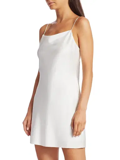 Alice + Olivia Women's Harmony Mini Slip Dress - Off White - Size 12 | Thumbnail 4