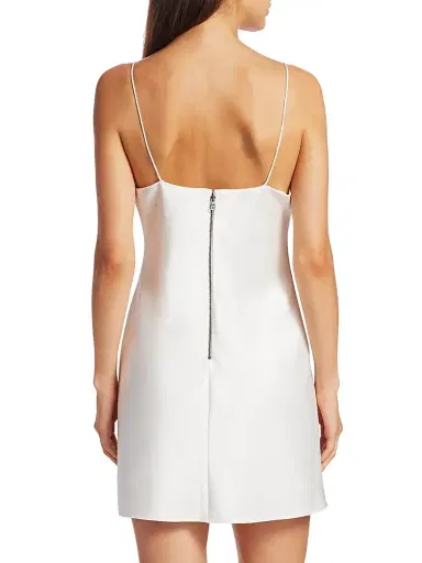 Alice + Olivia Women's Harmony Mini Slip Dress - Off White - Size 12 | Thumbnail 5