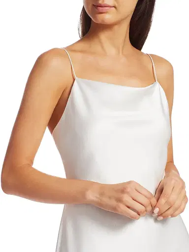 Alice + Olivia Women's Harmony Mini Slip Dress - Off White - Size 12 | Thumbnail 6