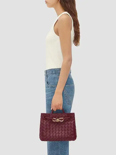 Bottega Veneta Women's Andiamo Small Intrecciato Leather Top-Handle Bag - Barolo | Thumbnail 3 Bottega Veneta Women's Andiamo Small Intrecciato Leather Top-Handle Bag - Barolo | Thumbnail 3
