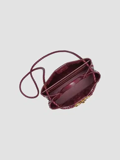 Bottega Veneta Women's Andiamo Small Intrecciato Leather Top-Handle Bag - Barolo | Thumbnail 4 Bottega Veneta Women's Andiamo Small Intrecciato Leather Top-Handle Bag - Barolo | Thumbnail 4