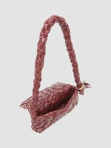 Bottega Veneta Women's Città Intrecciato Leather Shoulder Bag - Barolo | Thumbnail 3