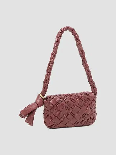 Bottega Veneta Women's Città Intrecciato Leather Shoulder Bag - Barolo | Thumbnail 4