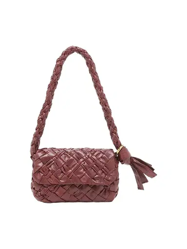 Bottega Veneta Women's Città Intrecciato Leather Shoulder Bag - Barolo | Thumbnail 1