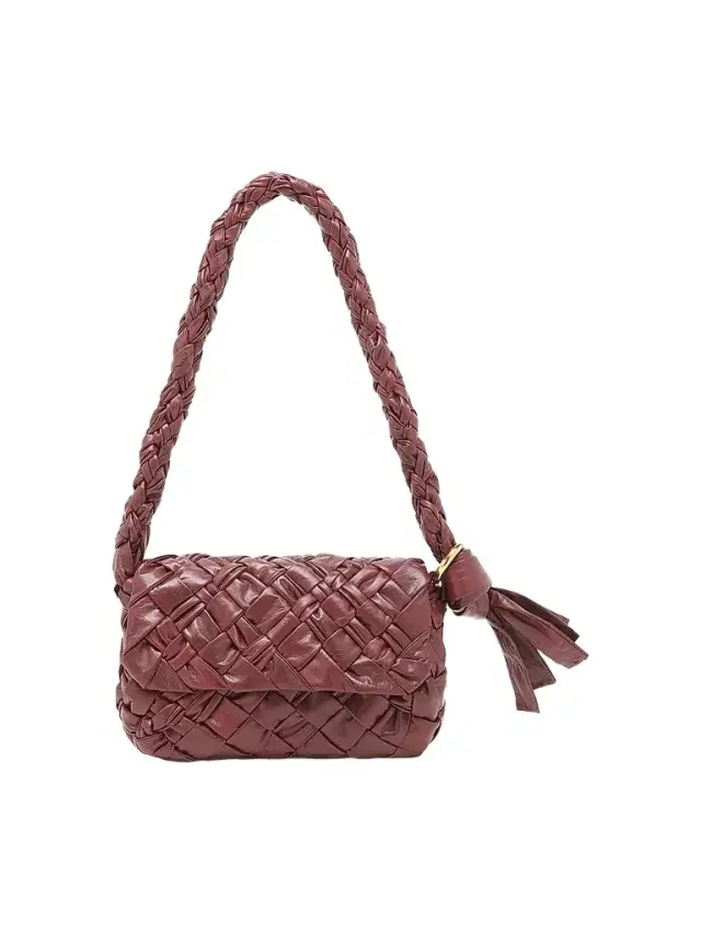 Women's Città Intrecciato Leather Shoulder Bag - Barolo