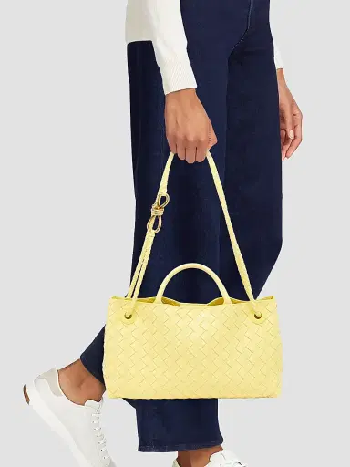 Bottega Veneta Women's Small East-West Andiamo Intrecciato Leather Top-Handle Bag | Thumbnail 3 Bottega Veneta Women's Small East-West Andiamo Intrecciato Leather Top-Handle Bag | Thumbnail 3