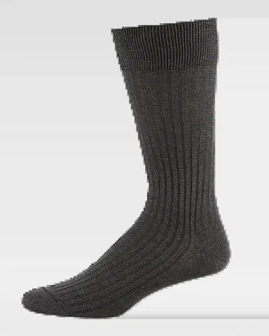 Pantherella Men's Danvers Ribbed Cotton Mid-Calf Socks | Thumbnail 2