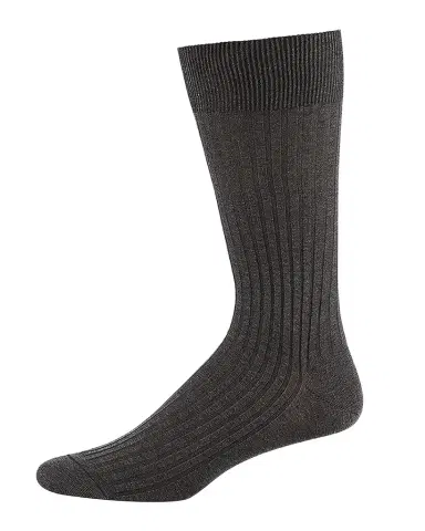 Pantherella Men's Danvers Ribbed Cotton Mid-Calf Socks | Thumbnail 1