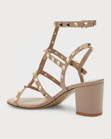 Valentino Garavani Rockstud Leather 60mm City Sandals | Thumbnail 3
