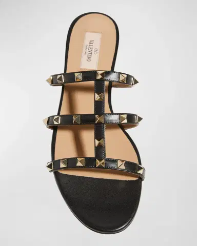 Valentino Garavani Rockstud Caged Flat Slide Sandals | Thumbnail 5 Valentino Garavani Rockstud Caged Flat Slide Sandals | Thumbnail 5