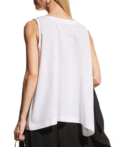 Eskandar Lightweight Silk A-Line Shell | Thumbnail 3