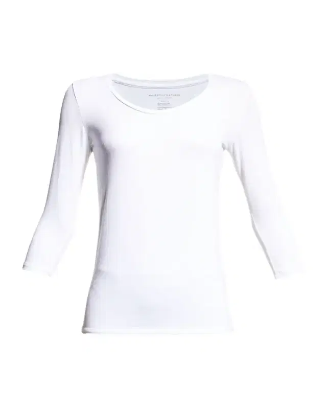 Majestic Filatures Soft Touch 3/4-Sleeve Scoop-Neck Tee