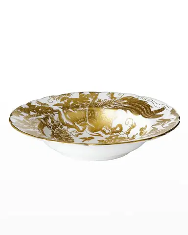 Royal Crown Derby Gold Aves Rim Soup Plate | Thumbnail 1
