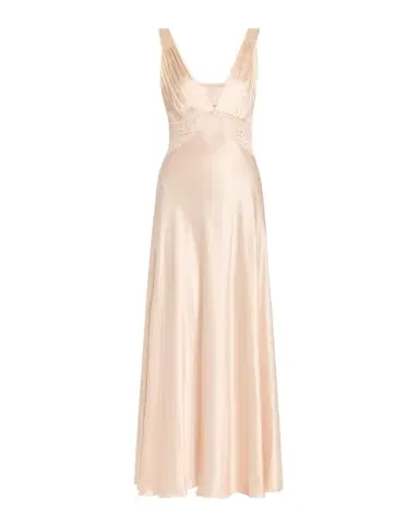 Christine Lingerie Bijoux Lace-Inset Silk Gown | Thumbnail 1 Christine Lingerie Bijoux Lace-Inset Silk Gown | Thumbnail 1