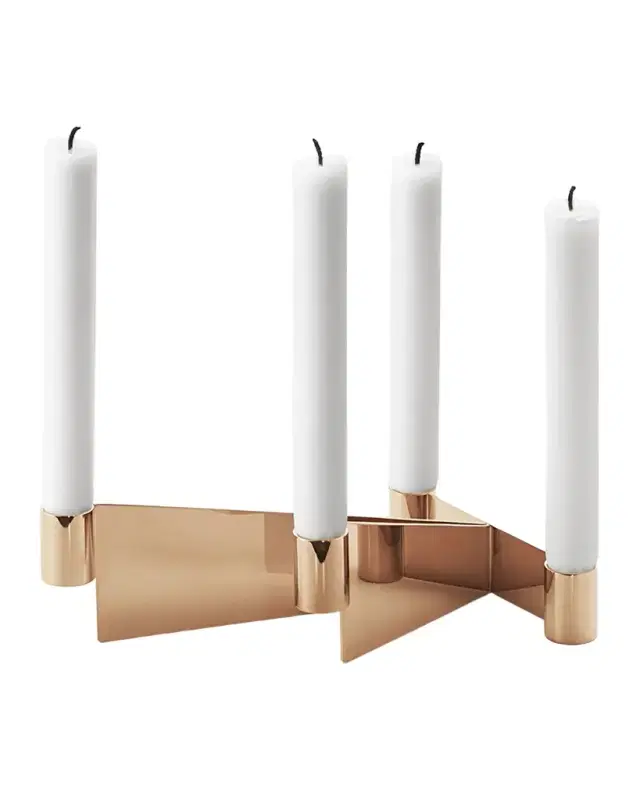 Georg Jensen Urkiola Brass-Colored Candleholder