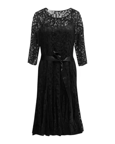 Rickie Freeman for Teri Jon 3/4-Sleeve Lace Overlay Cocktail Dress | Thumbnail 1