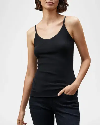 Lafayette 148 New York Mesh Jersey V-Neck Tank | Thumbnail 2 Lafayette 148 New York Mesh Jersey V-Neck Tank | Thumbnail 2
