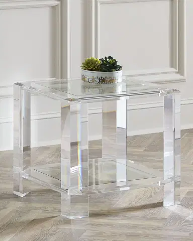 Interlude Home Langston Acrylic Side Table | Thumbnail 1