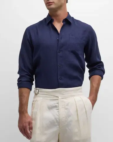 Vilebrequin Caroubis Linen Pocket Sport Shirt | Thumbnail 4