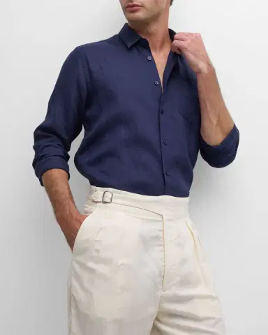Vilebrequin Caroubis Linen Pocket Sport Shirt | Thumbnail 6