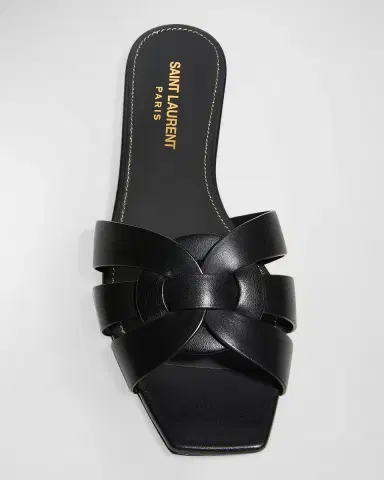 Saint Laurent Woven Leather Sandal Slide | Thumbnail 5 Saint Laurent Woven Leather Sandal Slide | Thumbnail 5