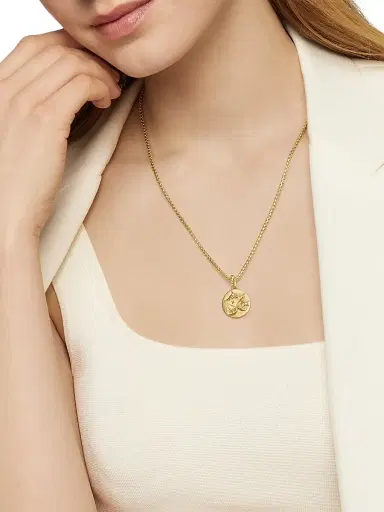 David Yurman Women's Zodiac Amulet in 18K Yellow Gold with Diamonds - Libra | Thumbnail 2 David Yurman Women's Zodiac Amulet in 18K Yellow Gold with Diamonds - Libra | Thumbnail 2