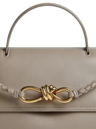 Bottega Veneta Women's Ciao Ciao Leather Top Handle bag - Limestone Brass | Thumbnail 7