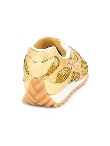 Bottega Veneta Men's Orbit Low-Top Sneakers - Gold White - Size 6 | Thumbnail 3 Bottega Veneta Men's Orbit Low-Top Sneakers - Gold White - Size 6 | Thumbnail 3