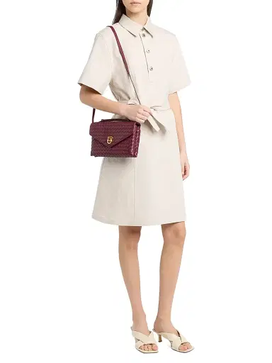 Bottega Veneta Women's Knot Lock Intrecciato Leather Top Handle Bag | Thumbnail 2