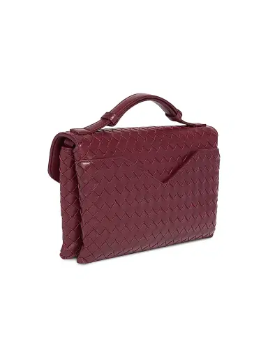 Bottega Veneta Women's Knot Lock Intrecciato Leather Top Handle Bag | Thumbnail 5