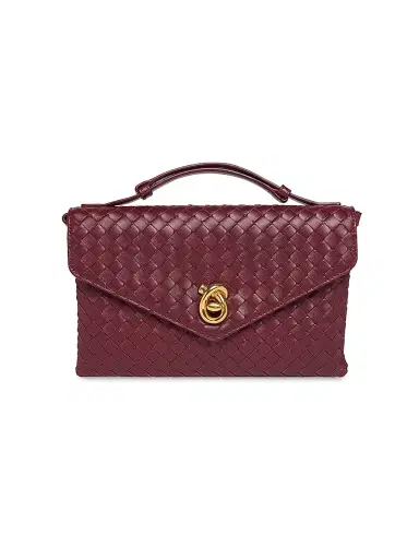 Bottega Veneta Women's Knot Lock Intrecciato Leather Top Handle Bag | Thumbnail 1