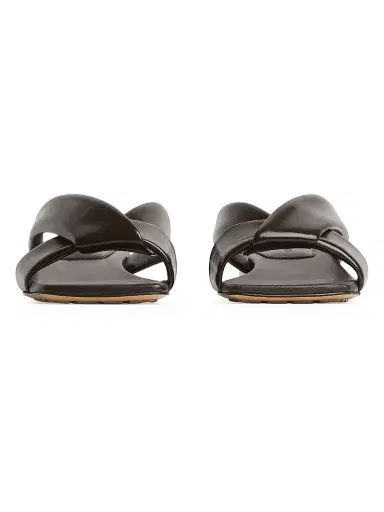 Bottega Veneta Women's Interwoven Leather Flat Sandals - Fondant | Thumbnail 2 Bottega Veneta Women's Interwoven Leather Flat Sandals - Fondant | Thumbnail 2